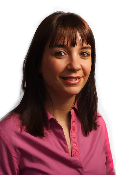 Woman in fushia shirt — Stock Photo, Image