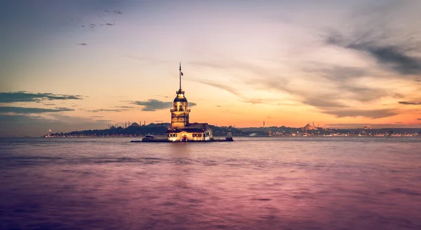 Jungfrutornet - Istanbul, Turkiet Royaltyfria Stockfoton