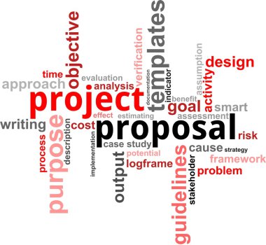 word cloud - project proposal clipart