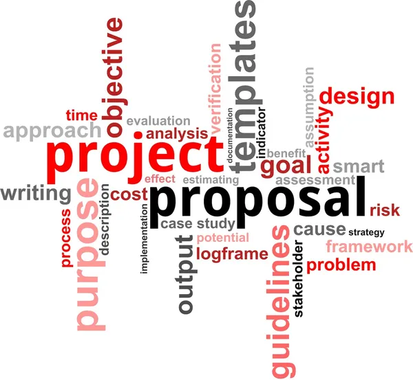 Word cloud - proposition de projet — Image vectorielle