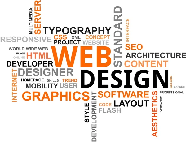 Word cloud - webdesign — Stockvector