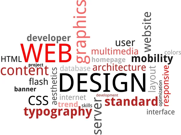 Word cloud - webdesign — Stockvector