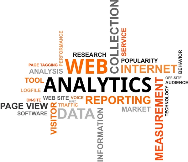 Word cloud - web analytique — Image vectorielle