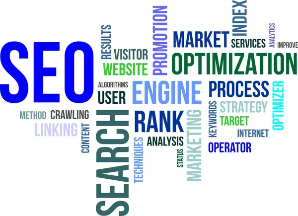 Word cloud - seo — Stock vektor