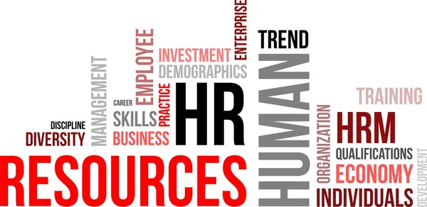 Word cloud - human resources — Stock Vector