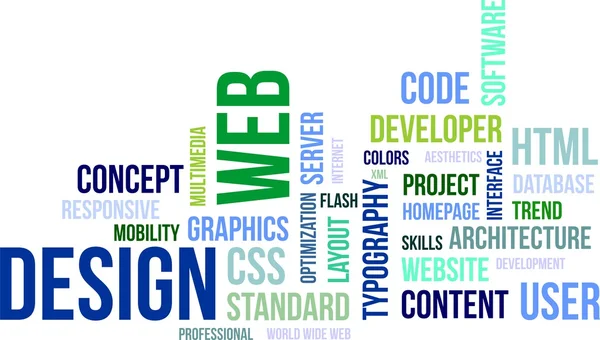 Word Cloud - Diseño Web — Vector de stock