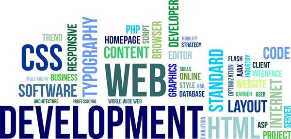 Word cloud - développement web — Image vectorielle