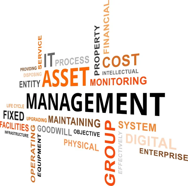 Word Cloud - Asset Management — Stock Vector