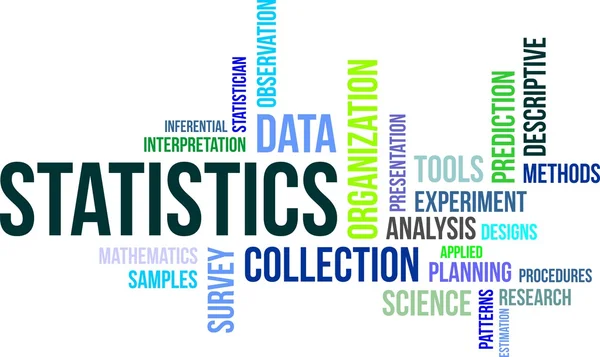 Wortwolke - Statistik — Stockvektor