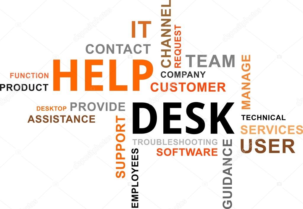Word cloud - help desk