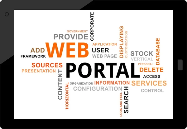 Nube de palabras - portal web — Vector de stock