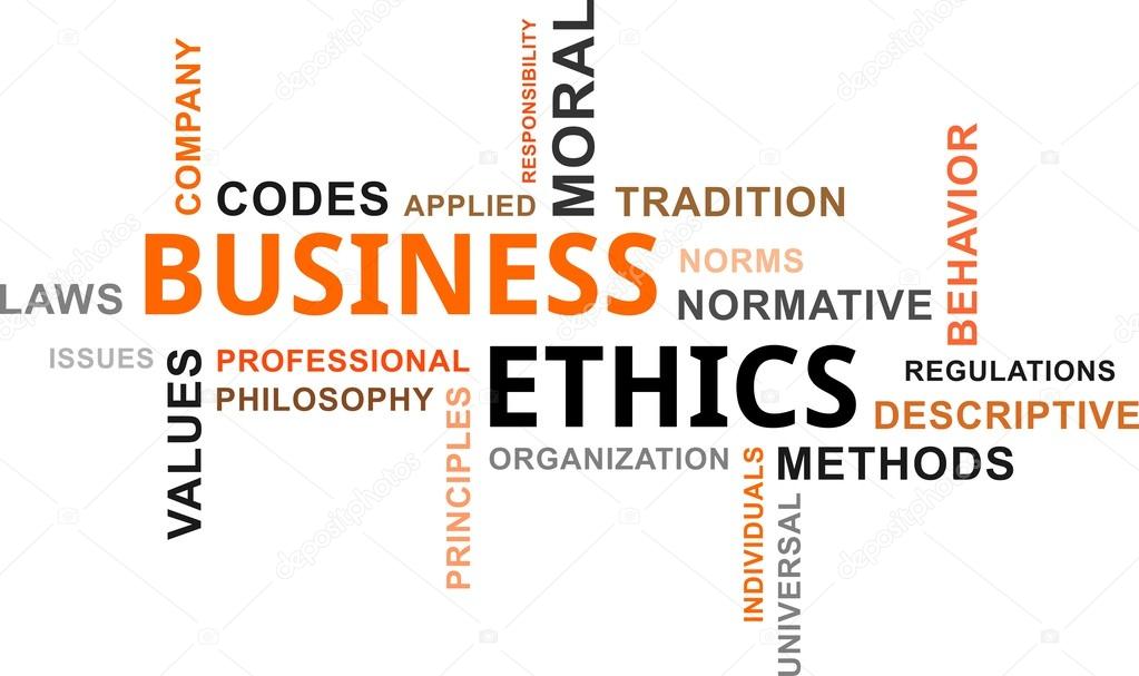 Word cloud - business ethics
