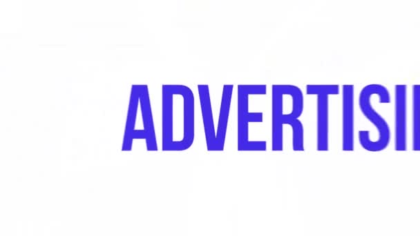 Κινητική τυπογραφία διαφήμιση — Αρχείο Βίντεο