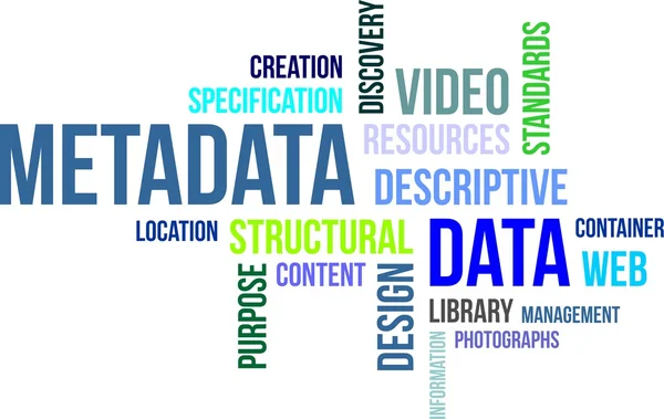 Word cloud - metadata — Stock vektor