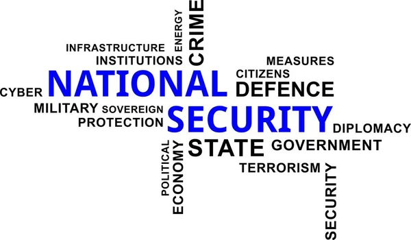 Word Cloud National Security Related Items — Διανυσματικό Αρχείο