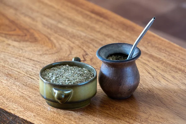 Mate Drink Уругвая Аргентины Парагвая Бразилии Современный Цвет Мат — стоковое фото