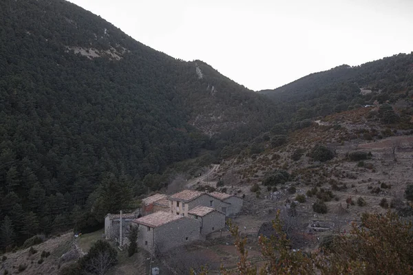 Estrada Para Santa Organya Nas Montanhas Dos Pirinéus Catalães — Fotografia de Stock