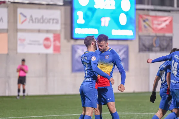 Andorra La Vella, ANDORRA: 2022 8 NİSAN: PRIMERA RFEF FC ANDORRA 2 - 1 GERÇEK MAÇEĞİNDE ÇALIŞTI