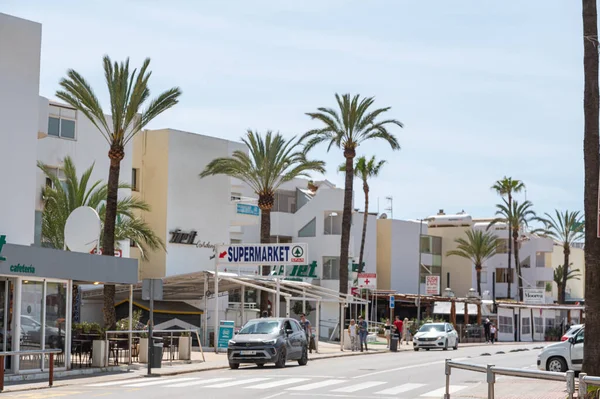 Ibiza Ισπανία 2022 Απριλίου Πανόραμα Στην Playa Bossa Στο Νησί — Φωτογραφία Αρχείου