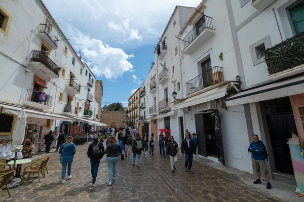 Ibiza Spain 2022 April People Dalt Vila Old Town Ibiza — Stockfoto