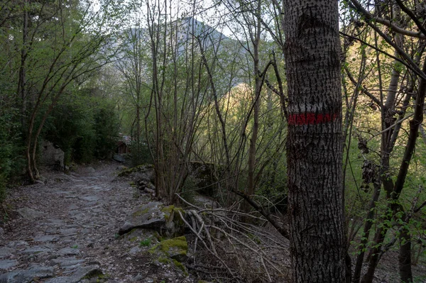 Trail Madriu Perafita Claror Valley Andorra Unesco World Heritage Site — Stockfoto