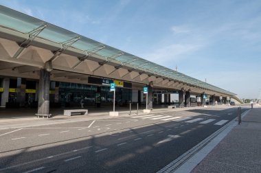 Toulouse, Fransa. 2022 Mayıs 02. 2022 yazında Fransa 'daki Toulouse Blagnac Havaalanı' nın dış manzarası.