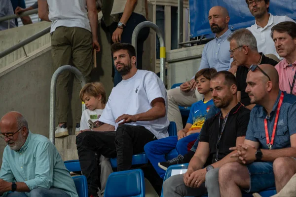 Andorra La Vella, Andorra. 22 Mayıs 2022. Gerard Pique, 2022 yılında FC Andorra 1 - 0 UCAM Murcia arasındaki ilk RFEF karşılaşmasında Estadi Nacional başkanlığına girdi..