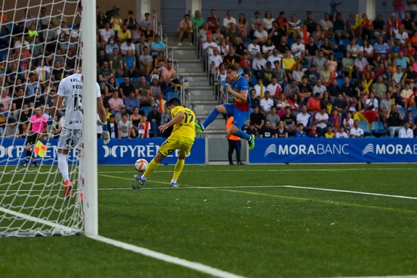 Andorra La Vella, Andorra. 22 Mayıs 2022. 2022 'de FC Andorra 1 ile UCAM Murcia arasındaki ilk RFEF karşılaşmasında yer alan oyuncular.