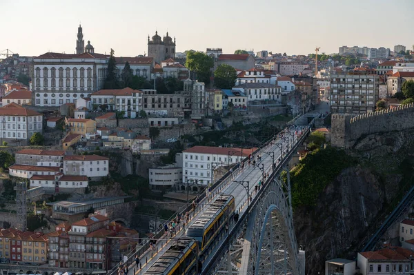 Stadtbild Von Porto Über Dem Douro Luis Porto Portugal Sommer — Stockfoto