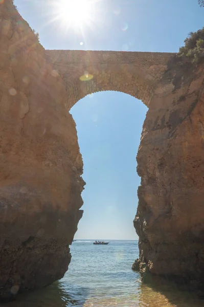 Panorama Della Praia Turistica Estudantes Lagos Algarve Portogallo Nell Estate — Foto Stock