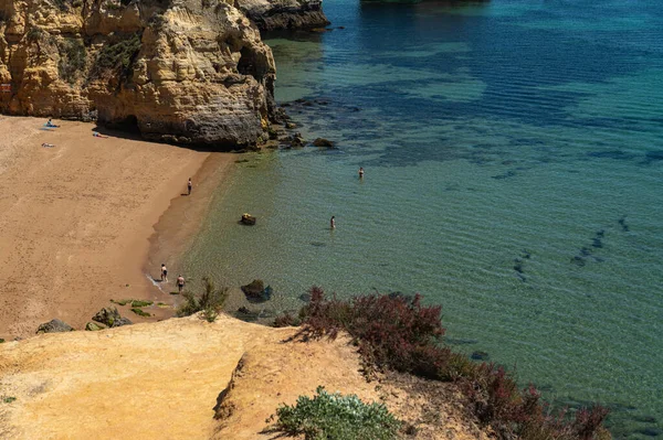 Lagos Portugal 2022 Mayo Panorama Turística Praia Doña Ana Lagos —  Fotos de Stock