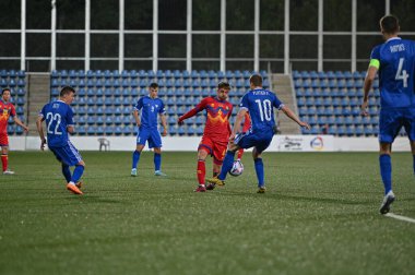 Andorra La Vella, Andorra . 2022 Haziran 6. M. Rebes and M. Platica MOL 2022 Milletler Ligi karşılaşmasında Andorra 0 - 0 Moldova.