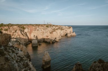 Portekiz, Lagos 'taki Algarve' de Ponta de Piedade 'nin bakış açısı.