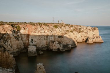 Portekiz, Lagos 'taki Algarve' de Ponta de Piedade 'nin bakış açısı.