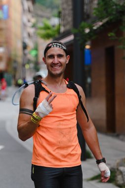 Encamp, Andorra: 11 Haziran 2022: 11 Haziran 2022 tarihinde Andorra 'da düzenlenen 2020 Sparta Yarış Engelli Yarış Yarışına yarışmacılar katıldı..