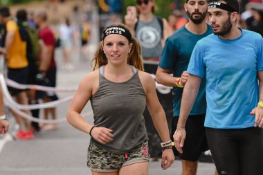 Encamp, Andorra: 11 Haziran 2022: 11 Haziran 2022 tarihinde Andorra 'da düzenlenen 2020 Sparta Yarış Engelli Yarış Yarışına yarışmacılar katıldı..