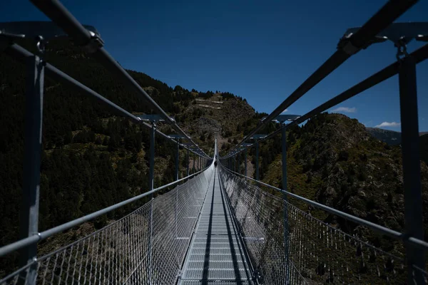 Самый Длинный Тибетский Мост Европе Длиной 600 Метров Высотой 200 — стоковое фото