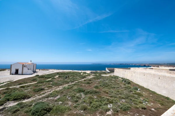 Fortaleza Sangre Algarve Portugalia Latem — Zdjęcie stockowe