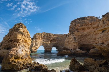Beautiful Praia da Mesquita in the Algarve in Portugal.