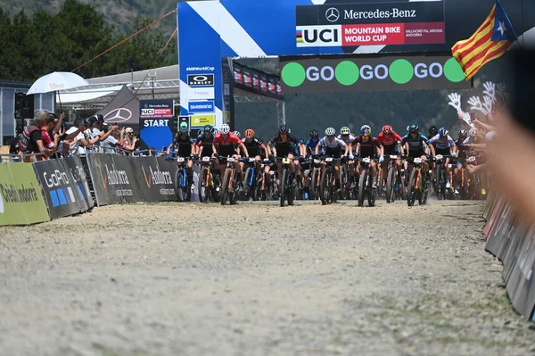 Vallnord Andorra Julio 2022 Uci Copa Del Mundo Bicicletas Montaña — Foto de Stock