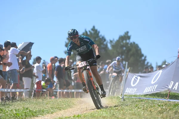 Vallnord Andorra Července2022 Uci Mountain Bike World Cup 2022 Den — Stock fotografie