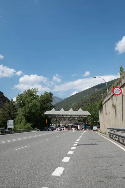 Fraga Moles Spagna 2022 Luglio Confine Ispanico Andorranico Che Divide — Foto Stock