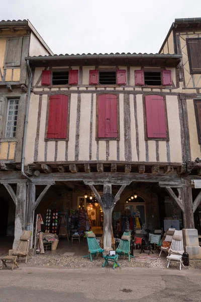 Mirepoix France Ausgut 2022 Old Framework Houses Main Square Medieval — Zdjęcie stockowe