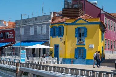 Aveiro, Portugal. 2022 May 12 . Panorama in the Center of the tourist city of Aveiro in Portugal in the summer of 2022.