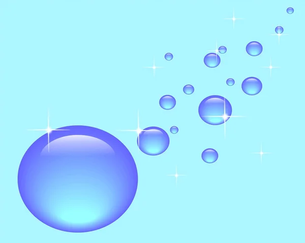 Blauwe bubbels backround — Stockvector