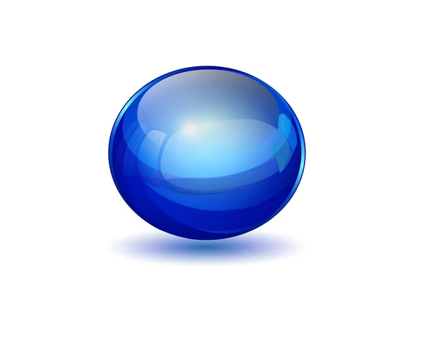 Vetor de bola brilhante azul —  Vetores de Stock