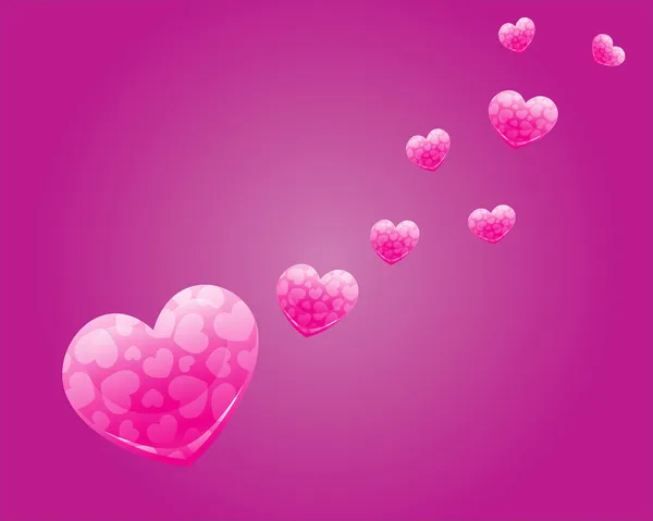 Розовый вектор сердца — стоковый вектор