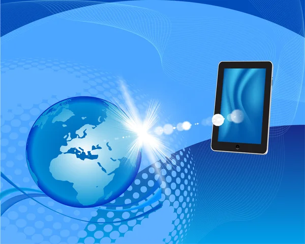 Comunicação global e telefone móvel — Fotografia de Stock