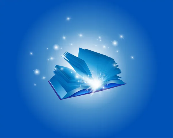 Blue abstract boek en melodie backround — Stockvector