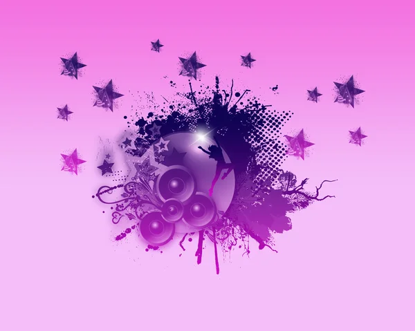 Parti violet et Fun Backround — Image vectorielle